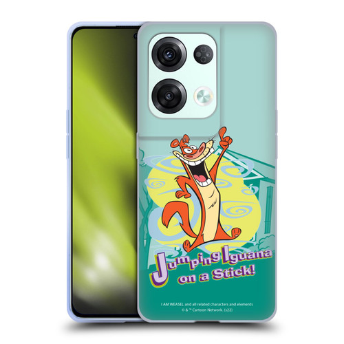I Am Weasel. Graphics Jumping Iguana On A Stick Soft Gel Case for OPPO Reno8 Pro