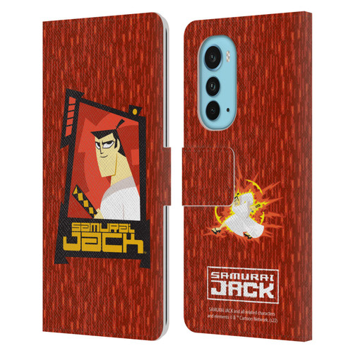 Samurai Jack Graphics Character Art 2 Leather Book Wallet Case Cover For Motorola Edge (2022)