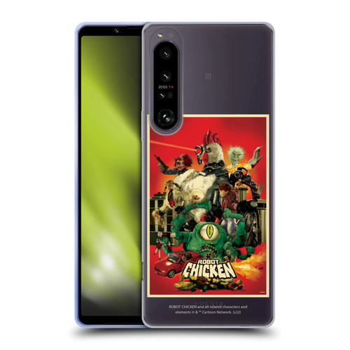 Robot Chicken Graphics Poster Soft Gel Case for Sony Xperia 1 IV