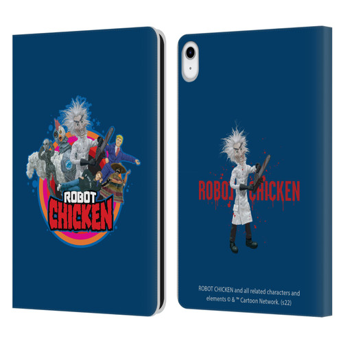 Robot Chicken Graphics Characters Leather Book Wallet Case Cover For Apple iPad 10.9 2022/2025