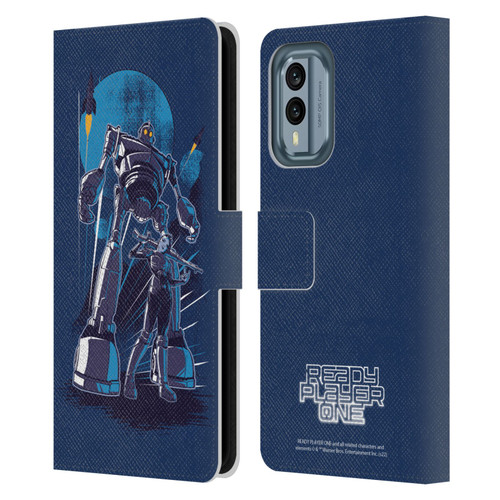 Ready Player One Graphics Iron Giant Leather Book Wallet Case Cover For Nokia X30