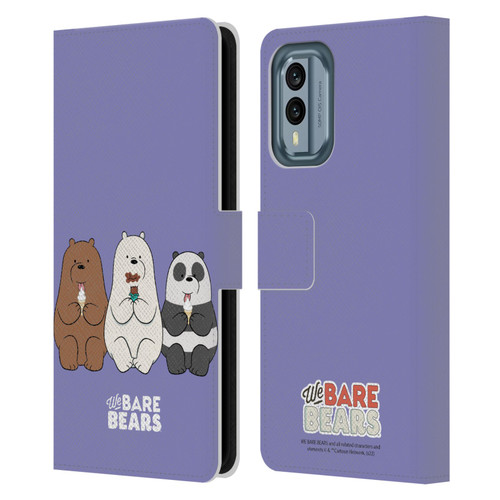 We Bare Bears Character Art Group 2 Leather Book Wallet Case Cover For Nokia X30