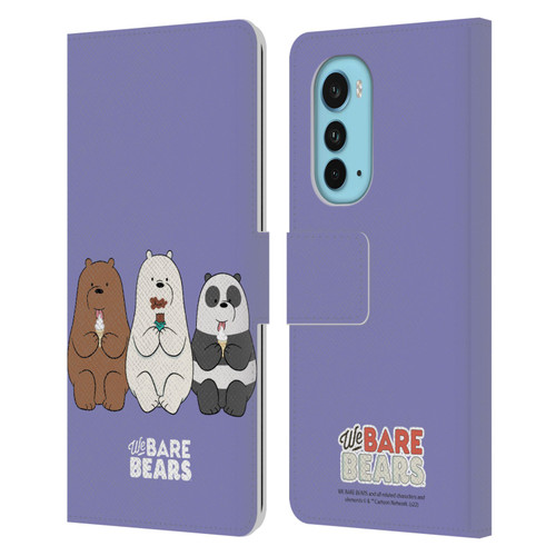 We Bare Bears Character Art Group 2 Leather Book Wallet Case Cover For Motorola Edge (2022)