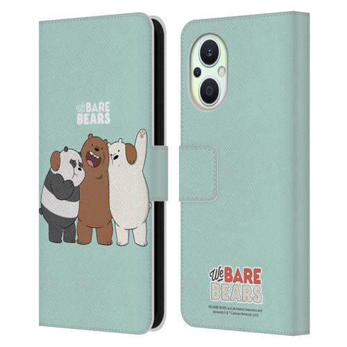 We Bare Bears Character Art Group 1 Leather Book Wallet Case Cover For OPPO Reno8 Lite