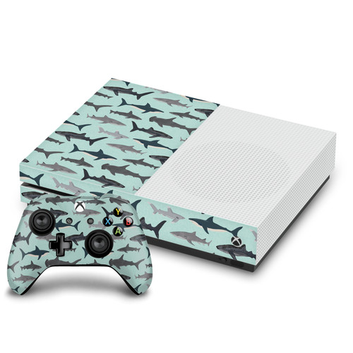 Andrea Lauren Design Art Mix Sharks Vinyl Sticker Skin Decal Cover for Microsoft One S Console & Controller