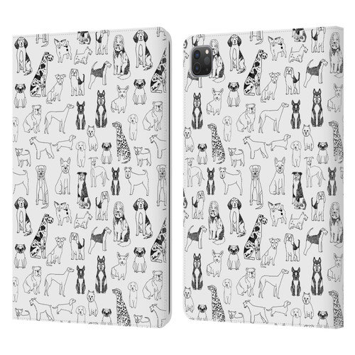 Andrea Lauren Design Animals Canine Line Leather Book Wallet Case Cover For Apple iPad Pro 11 2020 / 2021 / 2022