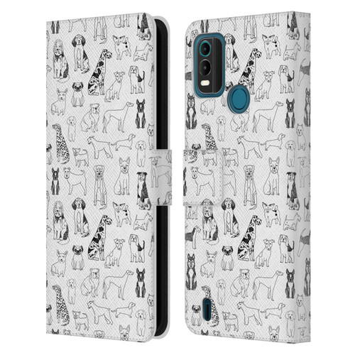 Andrea Lauren Design Animals Canine Line Leather Book Wallet Case Cover For Nokia G11 Plus