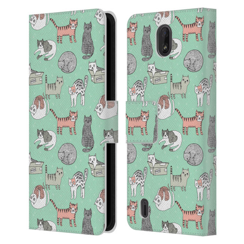Andrea Lauren Design Animals Cats Leather Book Wallet Case Cover For Nokia C01 Plus/C1 2nd Edition