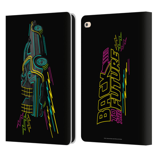 Back to the Future I Composed Art Neon Leather Book Wallet Case Cover For Apple iPad Air 2 (2014)