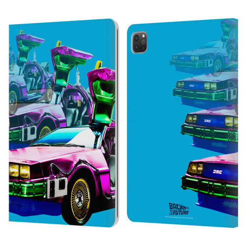 Back to the Future I Composed Art Delorean Leather Book Wallet Case Cover For Apple iPad Pro 11 2020 / 2021 / 2022