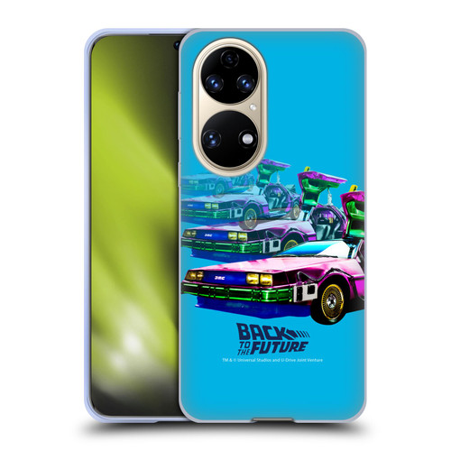 Back to the Future I Composed Art Time Machine Car Soft Gel Case for Huawei P50