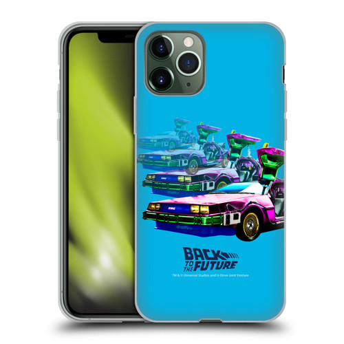 Back to the Future I Composed Art Time Machine Car Soft Gel Case for Apple iPhone 11 Pro