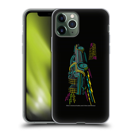 Back to the Future I Composed Art Neon Soft Gel Case for Apple iPhone 11 Pro