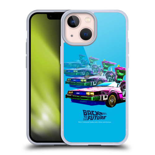 Back to the Future I Composed Art Time Machine Car Soft Gel Case for Apple iPhone 13 Mini