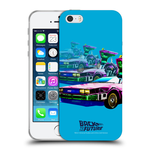 Back to the Future I Composed Art Time Machine Car Soft Gel Case for Apple iPhone 5 / 5s / iPhone SE 2016