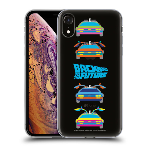 Back to the Future I Composed Art Time Machine Car 2 Soft Gel Case for Apple iPhone XR