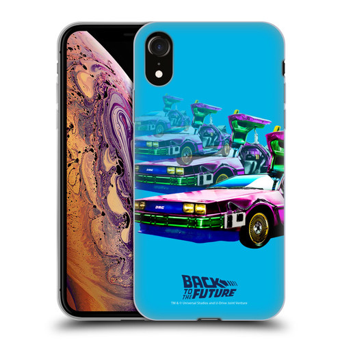 Back to the Future I Composed Art Time Machine Car Soft Gel Case for Apple iPhone XR