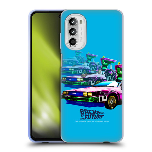 Back to the Future I Composed Art Time Machine Car Soft Gel Case for Motorola Moto G52
