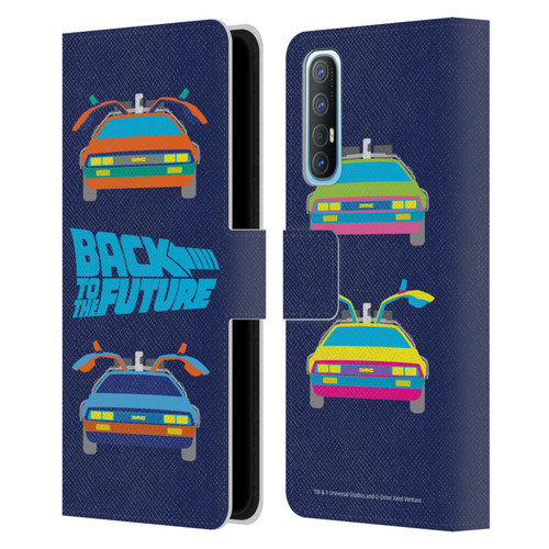 Back to the Future I Composed Art Delorean 2 Leather Book Wallet Case Cover For OPPO Find X2 Neo 5G
