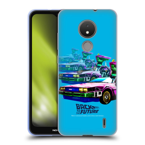 Back to the Future I Composed Art Time Machine Car Soft Gel Case for Nokia C21