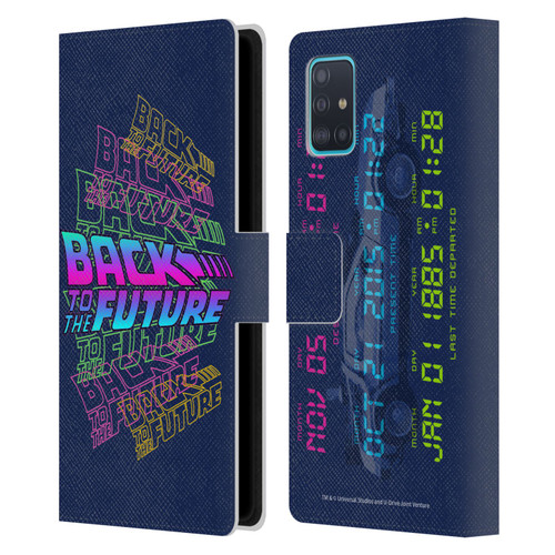 Back to the Future I Composed Art Logo Leather Book Wallet Case Cover For Samsung Galaxy A51 (2019)