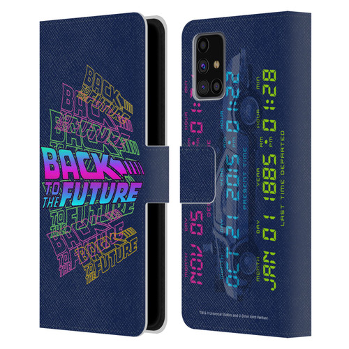 Back to the Future I Composed Art Logo Leather Book Wallet Case Cover For Samsung Galaxy M31s (2020)