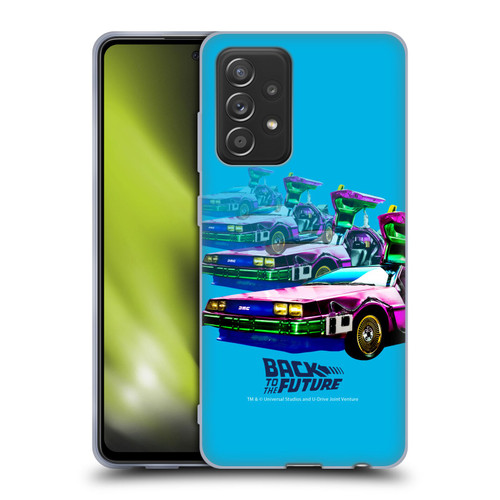 Back to the Future I Composed Art Time Machine Car Soft Gel Case for Samsung Galaxy A52 / A52s / 5G (2021)