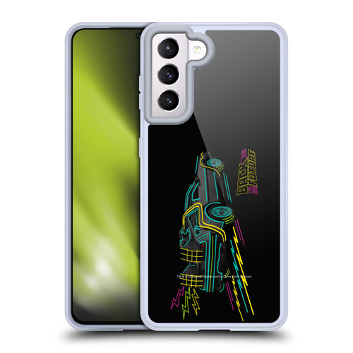 Back to the Future I Composed Art Neon Soft Gel Case for Samsung Galaxy S21 5G