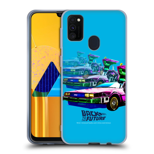 Back to the Future I Composed Art Time Machine Car Soft Gel Case for Samsung Galaxy M30s (2019)/M21 (2020)