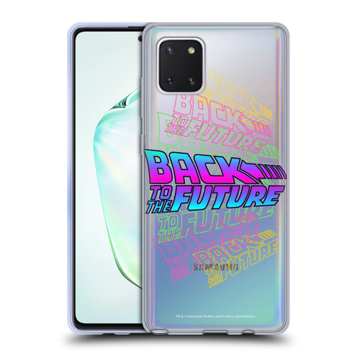 Back to the Future I Composed Art Logo Soft Gel Case for Samsung Galaxy Note10 Lite