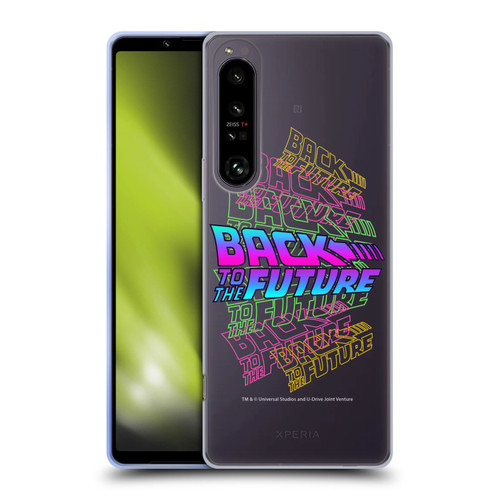 Back to the Future I Composed Art Logo Soft Gel Case for Sony Xperia 1 IV