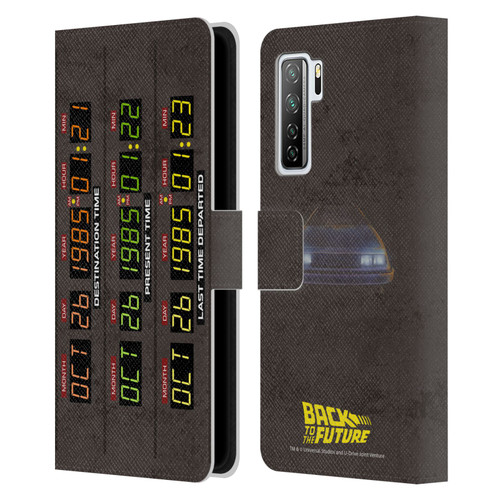 Back to the Future I Graphics Time Circuits Leather Book Wallet Case Cover For Huawei Nova 7 SE/P40 Lite 5G