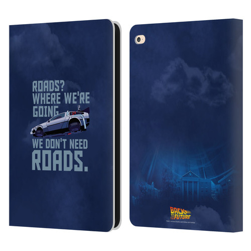 Back to the Future I Graphics Delorean 2 Leather Book Wallet Case Cover For Apple iPad Air 2 (2014)