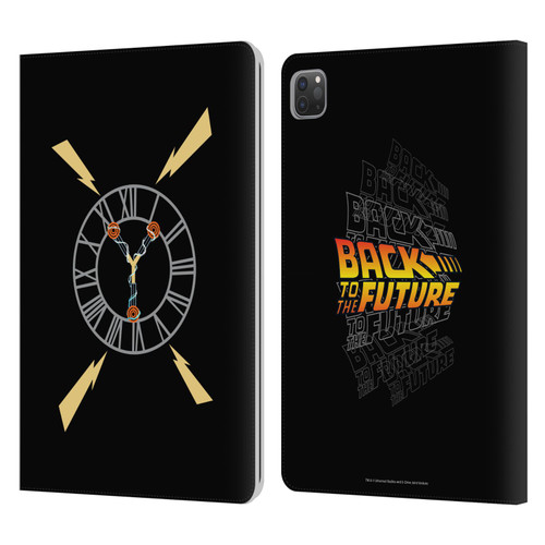 Back to the Future I Graphics Clock Tower Leather Book Wallet Case Cover For Apple iPad Pro 11 2020 / 2021 / 2022