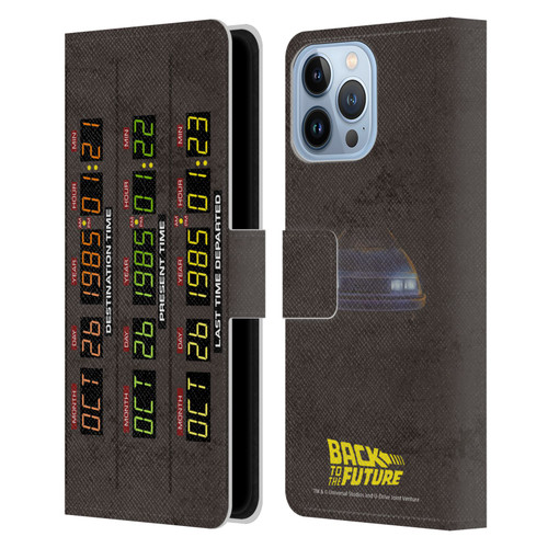 Back to the Future I Graphics Time Circuits Leather Book Wallet Case Cover For Apple iPhone 13 Pro Max