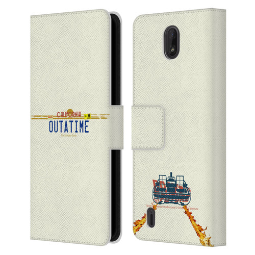 Back to the Future I Graphics Outatime Leather Book Wallet Case Cover For Nokia C01 Plus/C1 2nd Edition