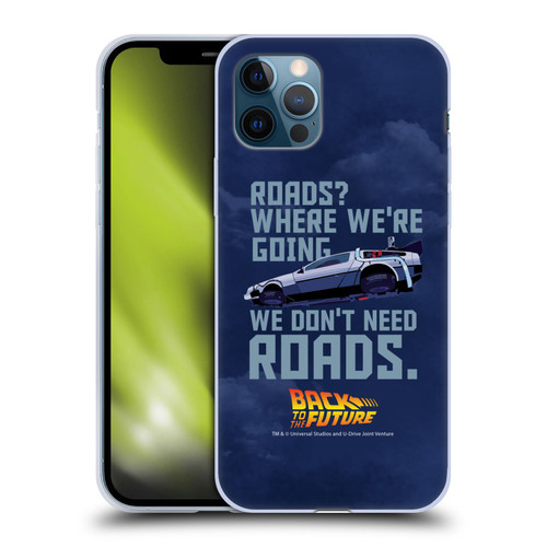 Back to the Future I Graphics Time Machine Car 2 Soft Gel Case for Apple iPhone 12 / iPhone 12 Pro