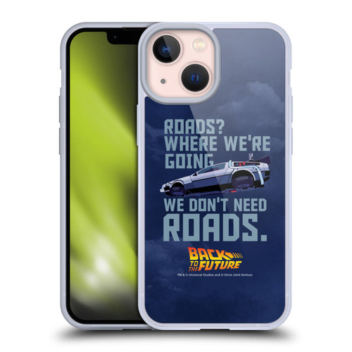 Back to the Future I Graphics Time Machine Car 2 Soft Gel Case for Apple iPhone 13 Mini