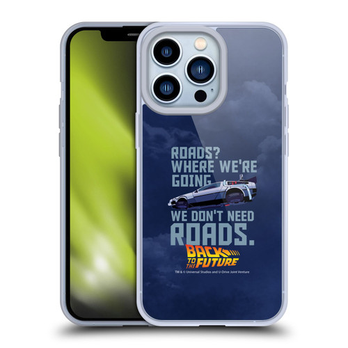 Back to the Future I Graphics Time Machine Car 2 Soft Gel Case for Apple iPhone 13 Pro
