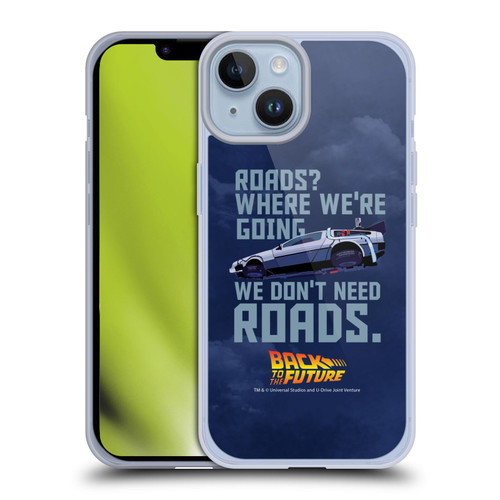 Back to the Future I Graphics Time Machine Car 2 Soft Gel Case for Apple iPhone 14