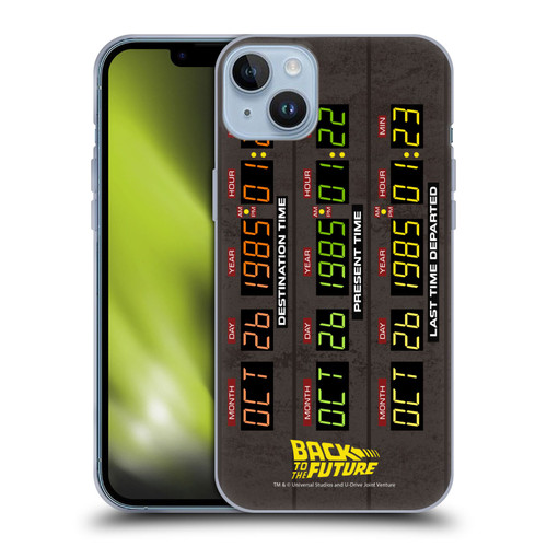 Back to the Future I Graphics Time Circuits Soft Gel Case for Apple iPhone 14 Plus