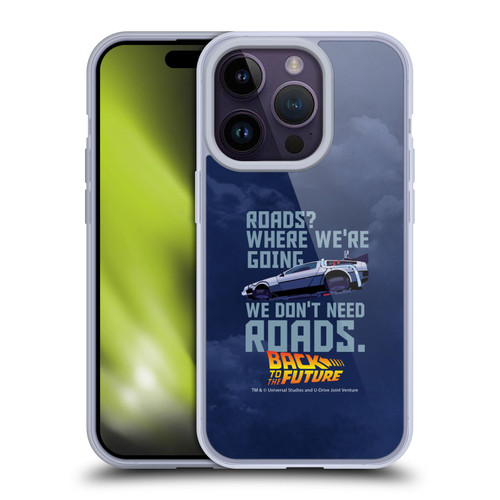 Back to the Future I Graphics Time Machine Car 2 Soft Gel Case for Apple iPhone 14 Pro
