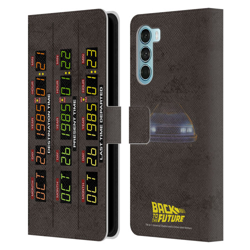 Back to the Future I Graphics Time Circuits Leather Book Wallet Case Cover For Motorola Edge S30 / Moto G200 5G