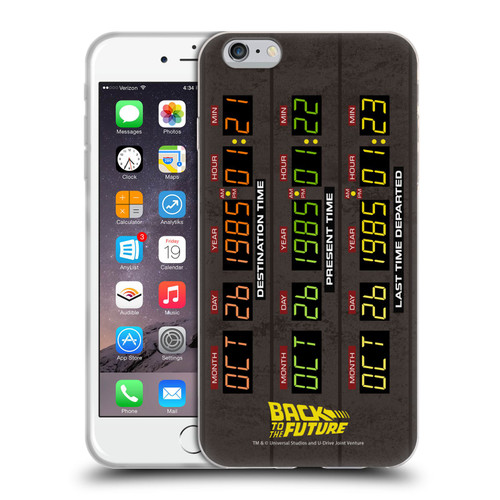 Back to the Future I Graphics Time Circuits Soft Gel Case for Apple iPhone 6 Plus / iPhone 6s Plus