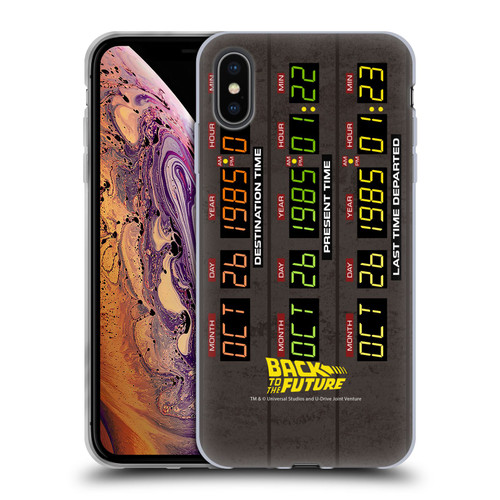 Back to the Future I Graphics Time Circuits Soft Gel Case for Apple iPhone XS Max