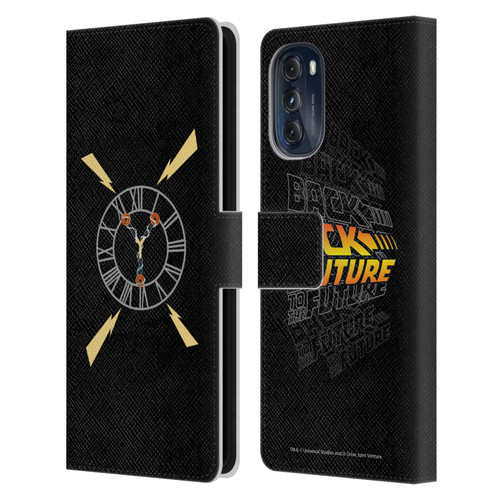 Back to the Future I Graphics Clock Tower Leather Book Wallet Case Cover For Motorola Moto G (2022)