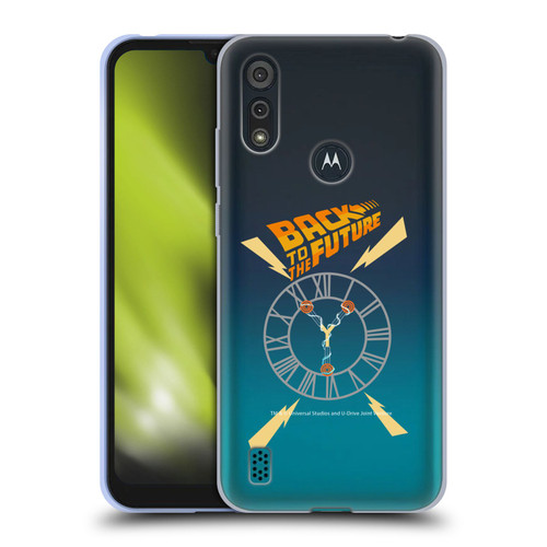 Back to the Future I Graphics Clock Tower Soft Gel Case for Motorola Moto E6s (2020)