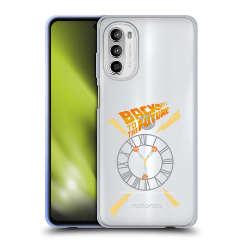 Back to the Future I Graphics Clock Tower Soft Gel Case for Motorola Moto G52