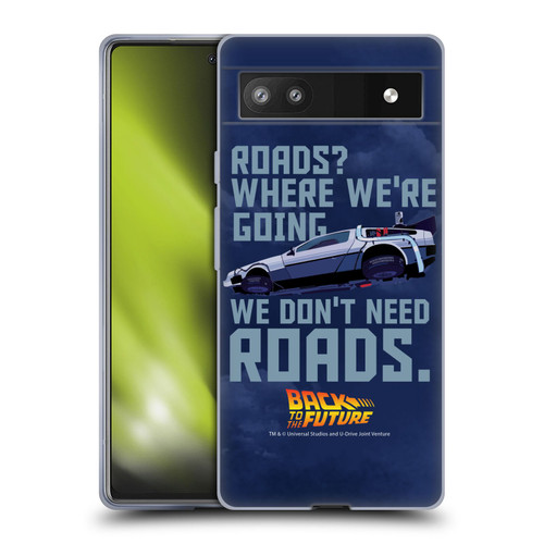 Back to the Future I Graphics Time Machine Car 2 Soft Gel Case for Google Pixel 6a