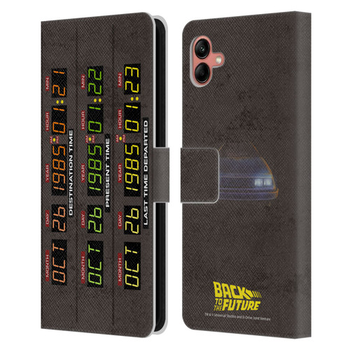 Back to the Future I Graphics Time Circuits Leather Book Wallet Case Cover For Samsung Galaxy A04 (2022)